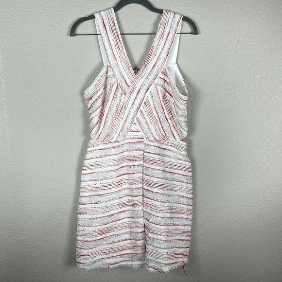 W118 by Walter Baker Mini Dress Tweed Candy Stripe Side Cut Out Sleeveless Sz M - Picture 6 of 12